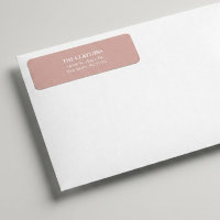 Étiquettes d'adresse de retour Simple cannelle ros