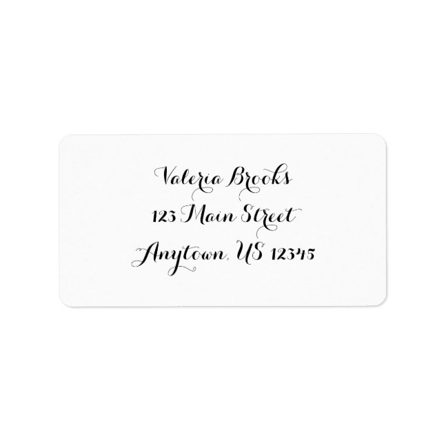 Étiquettes d'adresse de retour simples blanches (Devant)