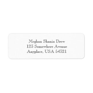 Étiquettes d'adresse de retour simples blanches