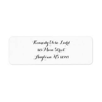Étiquettes d'adresse de retour simples blanches