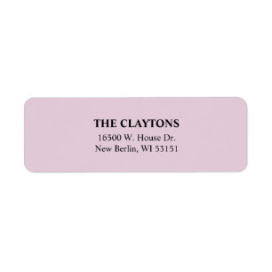 Étiquettes d'adresse de retour simples pourpres