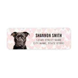 Étiquettes d'adresse de retour Staffordshire Bull