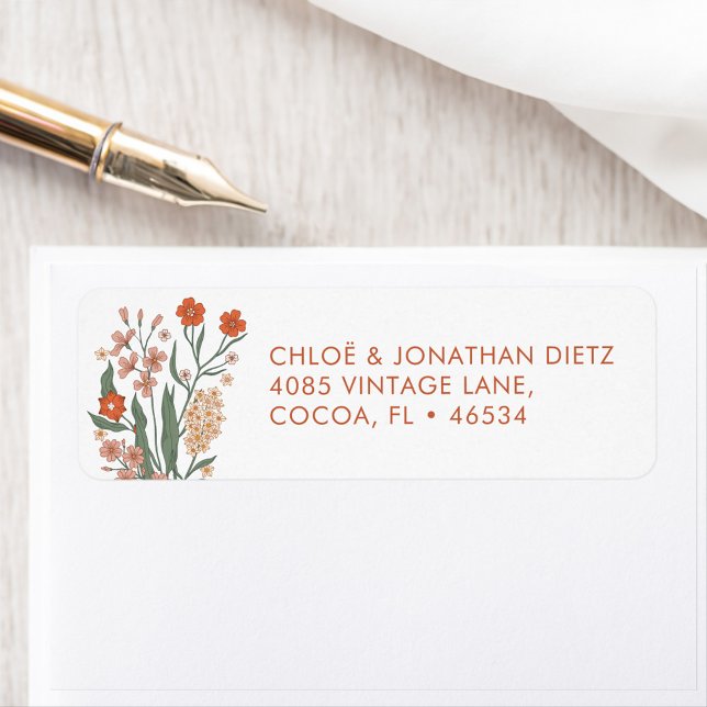 Étiquettes d'adresse de retour Super rétro moderne (Créateur téléchargé)