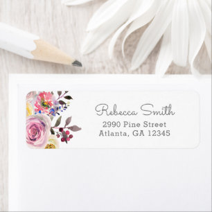 Étiquettes d'adresse de retour tout simplement jo