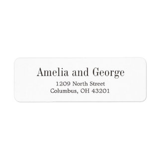 Étiquettes d'adresse de retour tout simplement mod