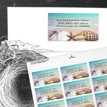 Étiquettes d'adresse de retour Tropical Ocean and