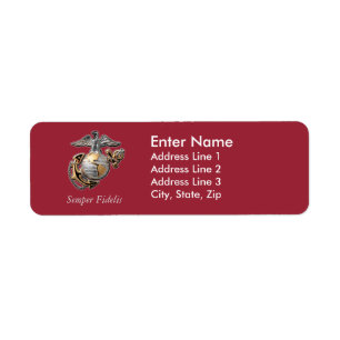 Étiquettes d'adresse de retour USMC