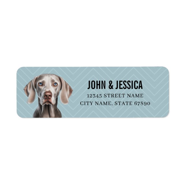 Étiquettes d'adresse de retour Weimaraner (Devant)