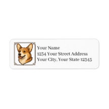 Étiquettes d'adresse de retour Welsh Corgi