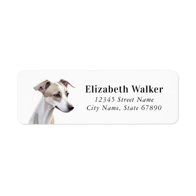 Étiquettes d'adresse de retour Whippet (Devant)
