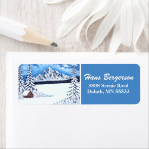 Étiquettes d'adresse de retour Winter Wonder
