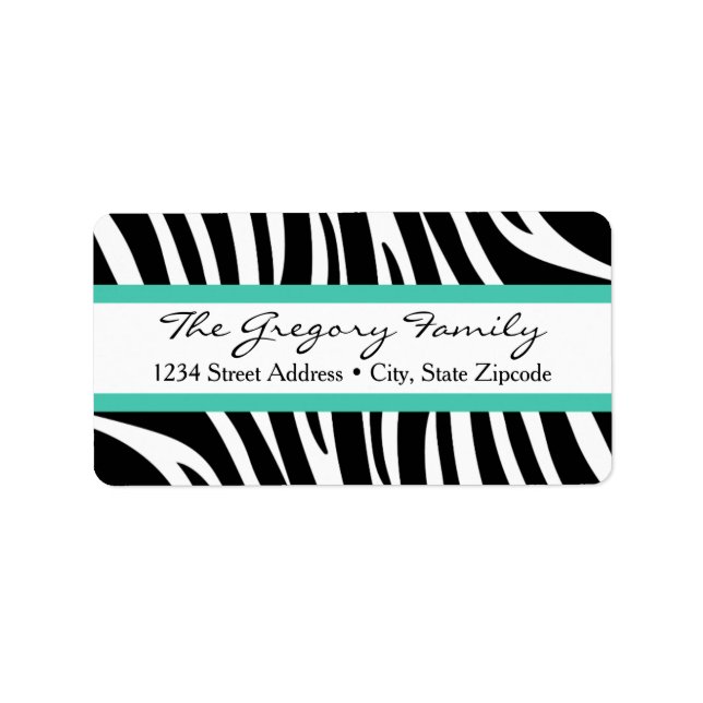 Étiquettes d'adresse de retour │ Zebra Imprimer Mo (Devant)