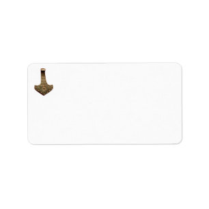 Étiquettes d'adresse du marteau de Thor en or