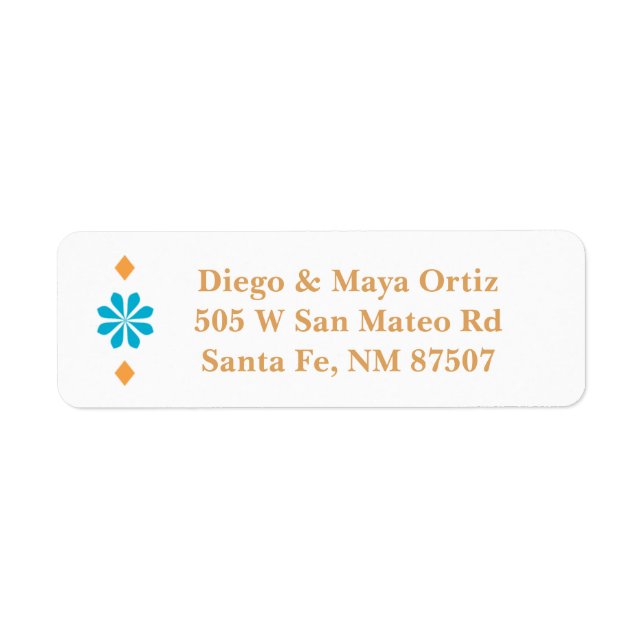Étiquettes d'adresse du Sud-Ouest de Santa Fe (Devant)
