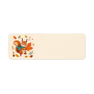 Étiquettes d'adresse Écureuil d'Automne