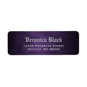 Étiquettes d'adresse ombrées violettes personnalis