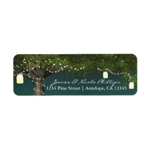 Étiquettes d'adresse Pays de l'Arbre Rustique & Lu