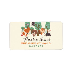 Étiquettes d'adresse pour Baby Shower Little Woodl