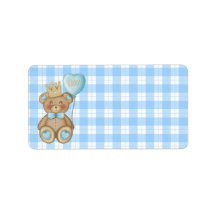 Étiquettes d'adresse pour Baby Shower Ours