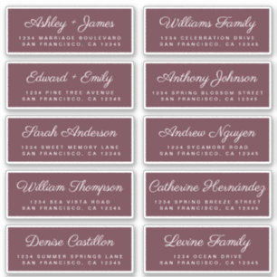 Étiquettes d'adresse pour invités de calligraphie