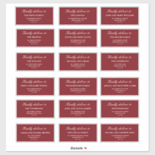 Étiquettes d'adresse pour invités de mariage en iv