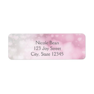 Étiquettes d'adresse Rose Argent Baguette Magique