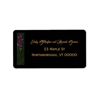 Étiquettes d'adresse Roses gothiques