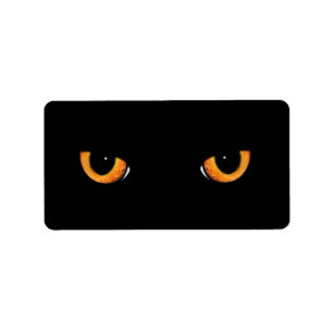 Étiquettes d'adresse Yeux de Chat Noir