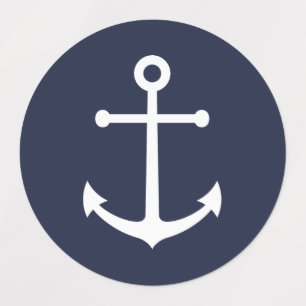 Étiquettes d'Ancre bleu marine
