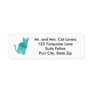 Étiquettes de adresse abstraits de chat de