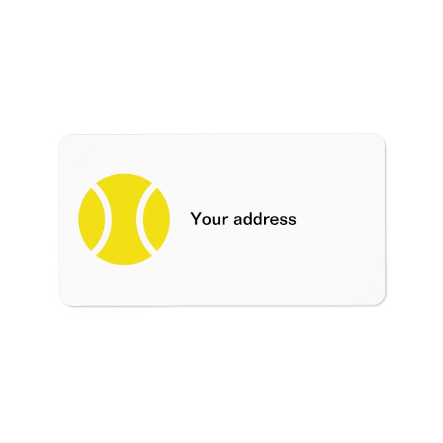 Étiquettes de adresse avec design de tennis (Devant)