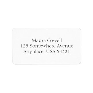 Étiquettes de adresse blancs simples