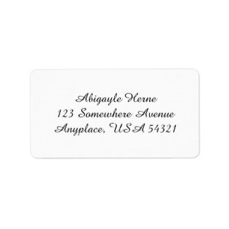 Étiquettes de adresse blancs simples