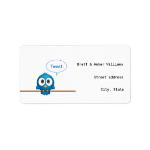 Étiquettes de adresse bleus de bande dessinée