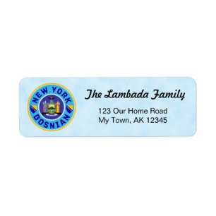 Étiquettes de adresse bosniaques américains de New