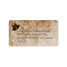 Étiquettes de adresse Brown vintages et crémeux