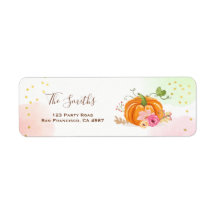 Étiquettes de adresse citrouille Automne Automne O