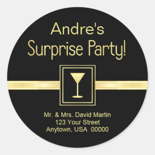 Étiquettes de adresse clients - Surprise Party