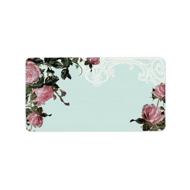 Étiquettes de adresse correspondants, Trellis Rose (Devant)