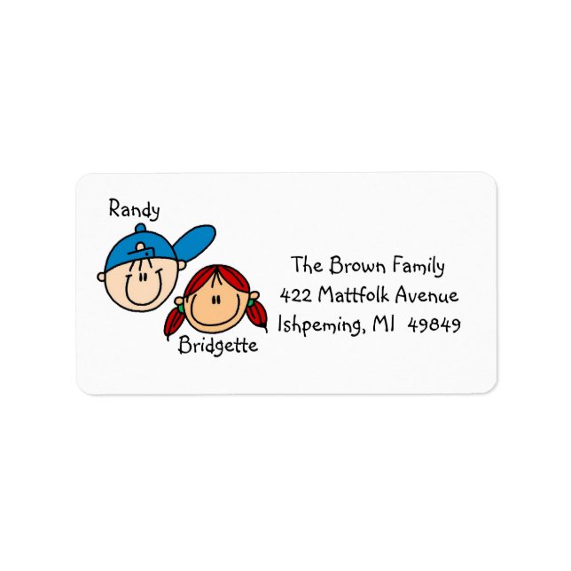 Étiquettes de adresse couple personnalisés (Devant)