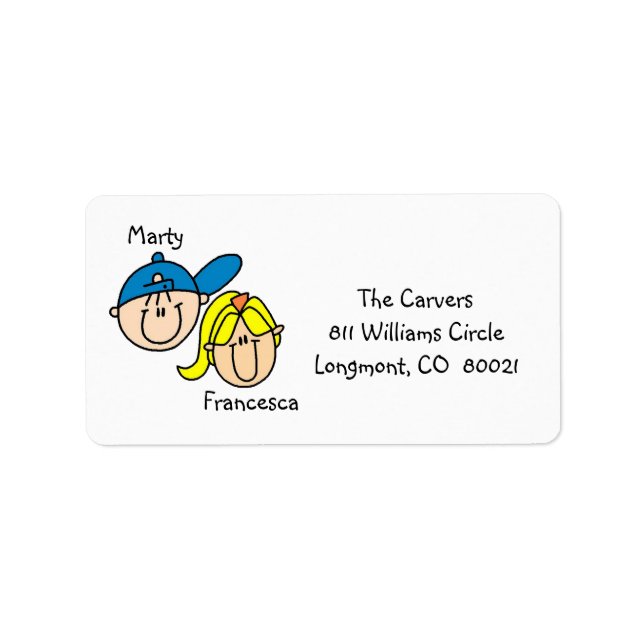 Étiquettes de adresse couple personnalisés (Devant)