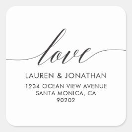 Étiquettes de adresse d'amour, Stickers de mariage