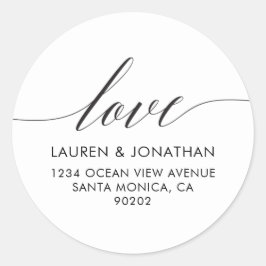 Étiquettes de adresse d'amour, Stickers de mariage