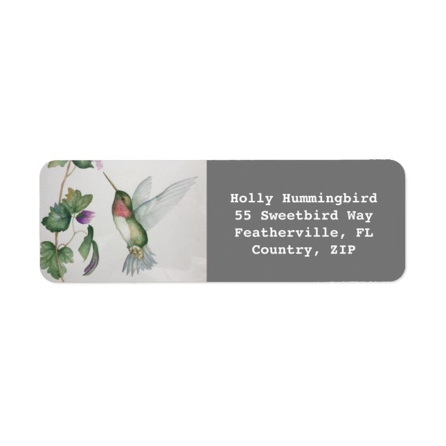 Étiquettes de adresse d'aquarelle du jardin des co (Devant)