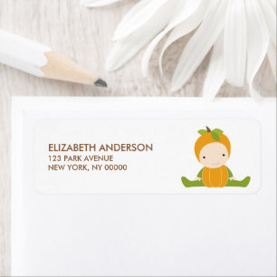 Étiquettes de adresse de baby shower d'automne