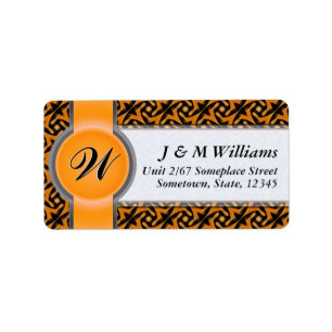 Étiquettes de adresse de Batik Tribal Terte de Mon