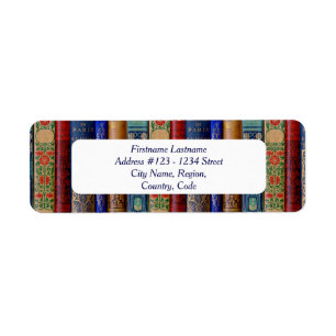 Étiquettes de adresse de Bibliophile (Art Nouveau)