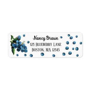 Étiquettes de adresse de bleuets