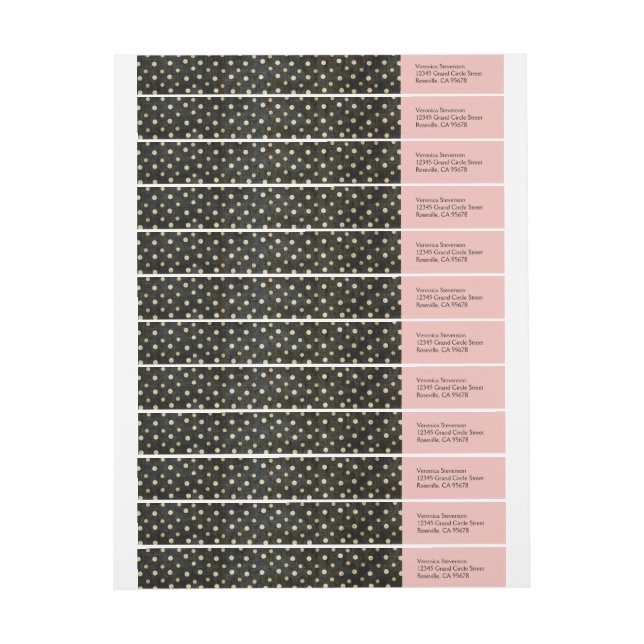Étiquettes de adresse de bouclage de pois de Paris (Feuille)