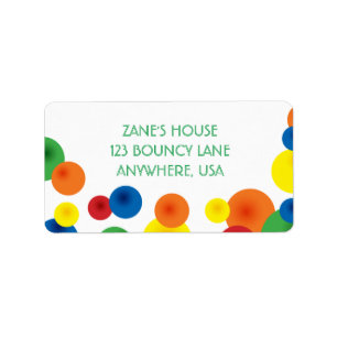 Étiquettes de adresse de Bouncy Ball